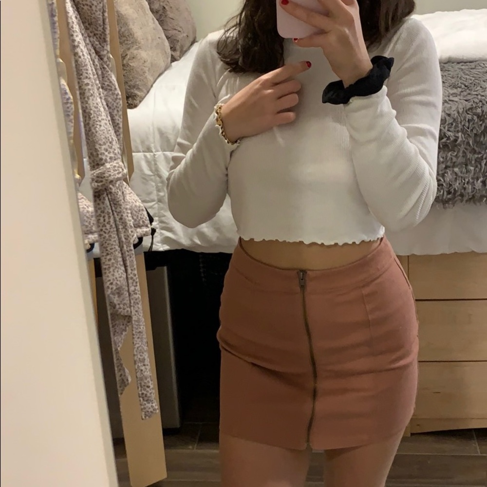 forever 21 zip up skirt